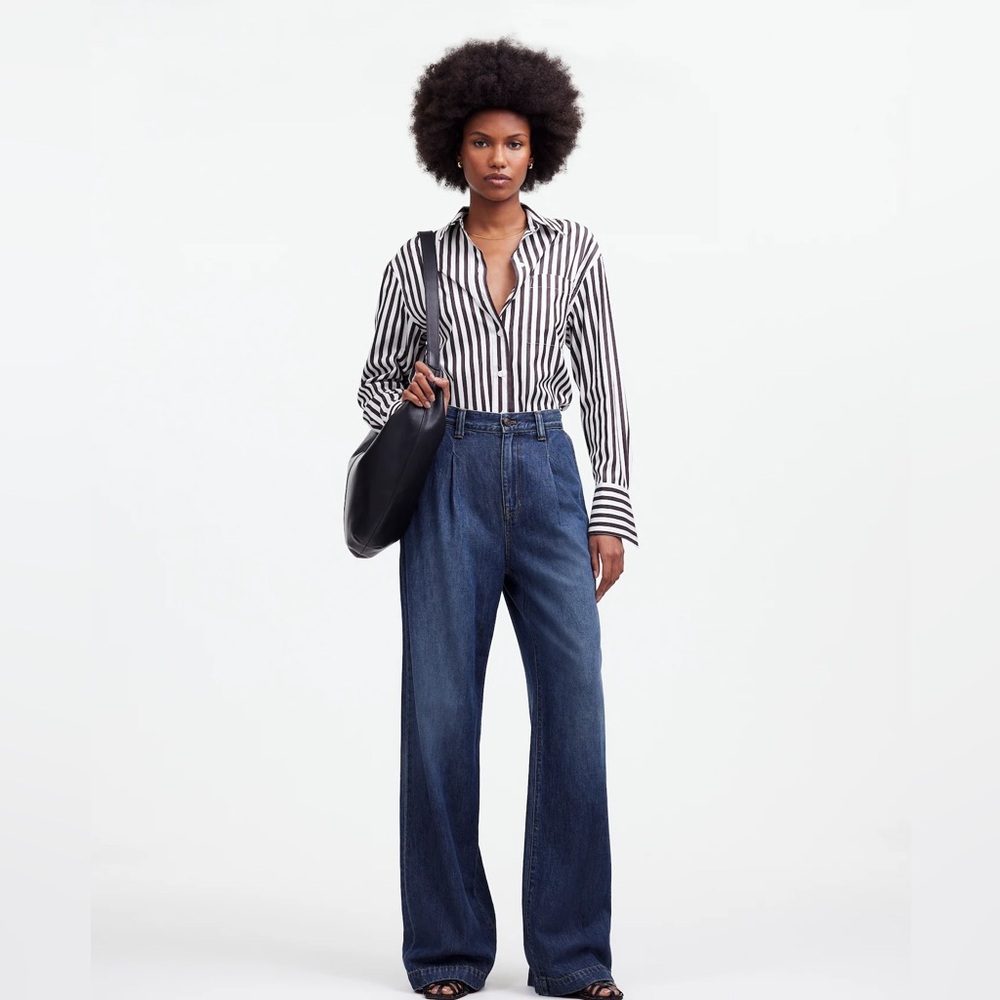 MADEWELL “The Harlow” Wide Leg Jean in Airy Denim 25 NWOT